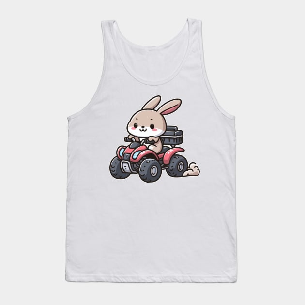 Cute bunny Ride ATV Tank Top by fikriamrullah